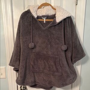 PjSalvage Gray Hooded Soft Cozy Pullover